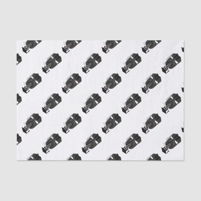 Papier Mousseline Meerkat Graduate avec gris et noir (Recto)