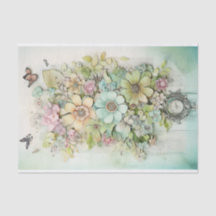 Mélange de médias avec papillons