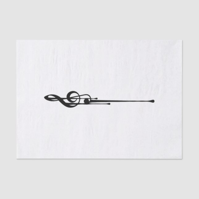 Papier Mousseline MELTPOINT WHITE Hot Black G Clef (Recto)