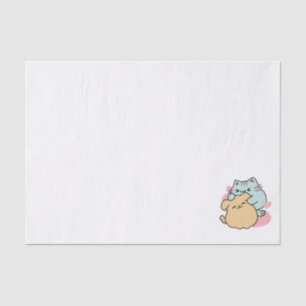 Papier Mousseline Meow & Woof Perfect Together - Cute Cat and Dog