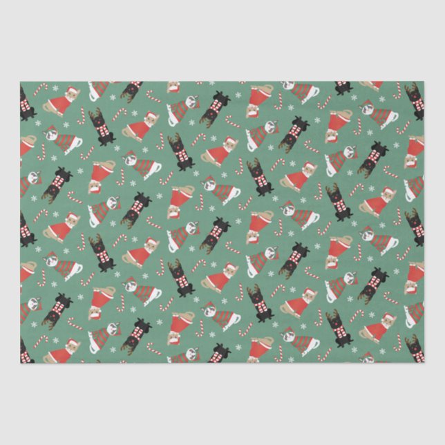 Papier Mousseline Meowy Christmas Cats (Recto)