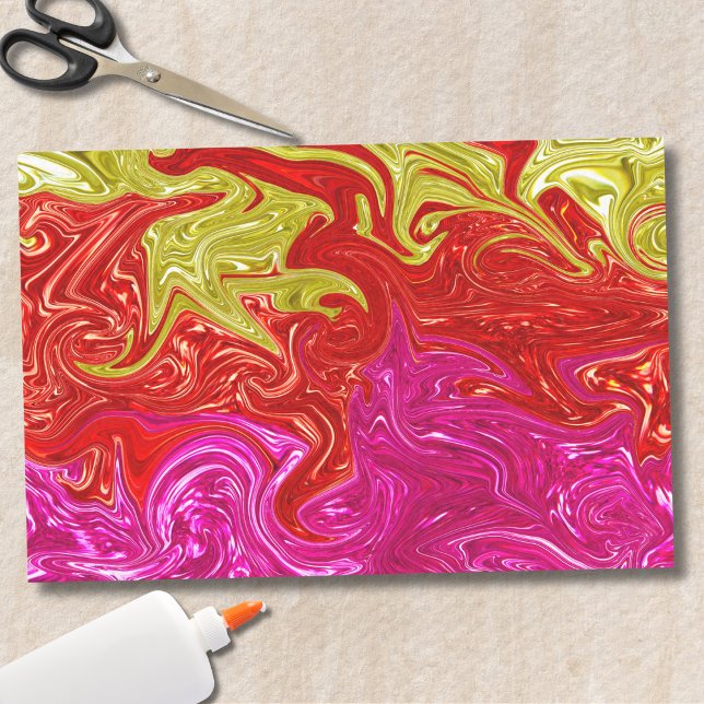 Papier Mousseline Mer De Flammes (Créateur téléchargé)
