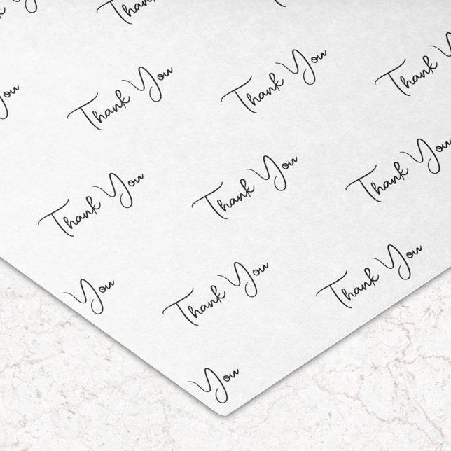 Papier Mousseline Merci de Motif de texte personnalisé (Créateur téléchargé)
