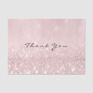 Papier Mousseline Merci de Parties scintillant Rose Rose Gold Blush