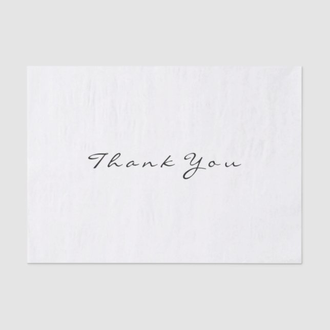 Papier Mousseline Merci Favor Nuptiale Noir Blanc Mariage (Recto)
