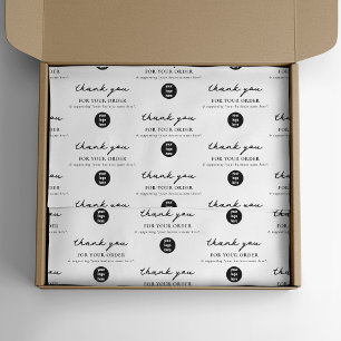 Papier Mousseline Merci pour votre logo d'emballage d'entreprise de