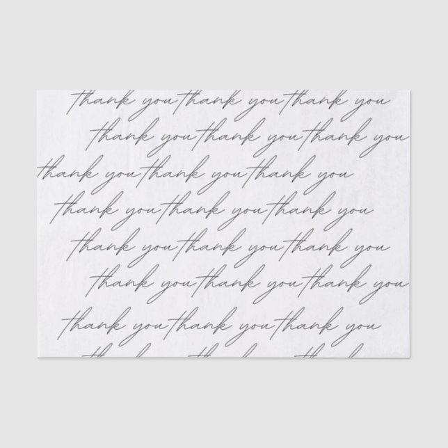 Papier Mousseline merci Tissue Paper (Recto)