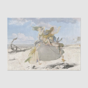 Papier Mousseline Mermaid Vintage Decoupage Plage Starfish Océan