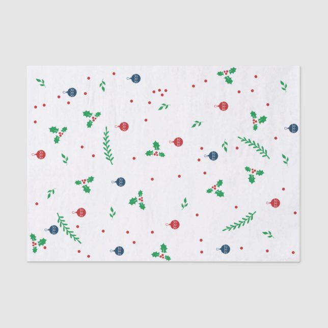 Papier Mousseline Merry Mistletoe (Recto)