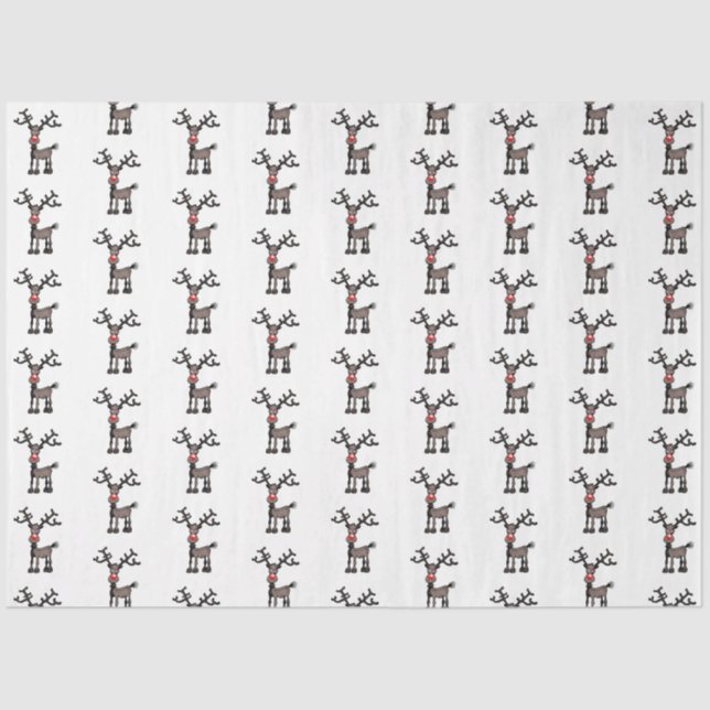 Papier Mousseline Merry Stressmas with Rudolph (Recto)