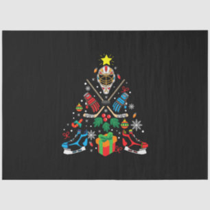 Papier Mousseline Merry Xmas Ice Hockey