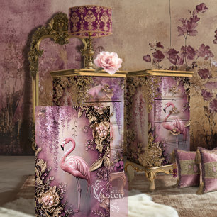 Papier Mousseline Merveille de Wisteria Flamingo Floral Éthéré