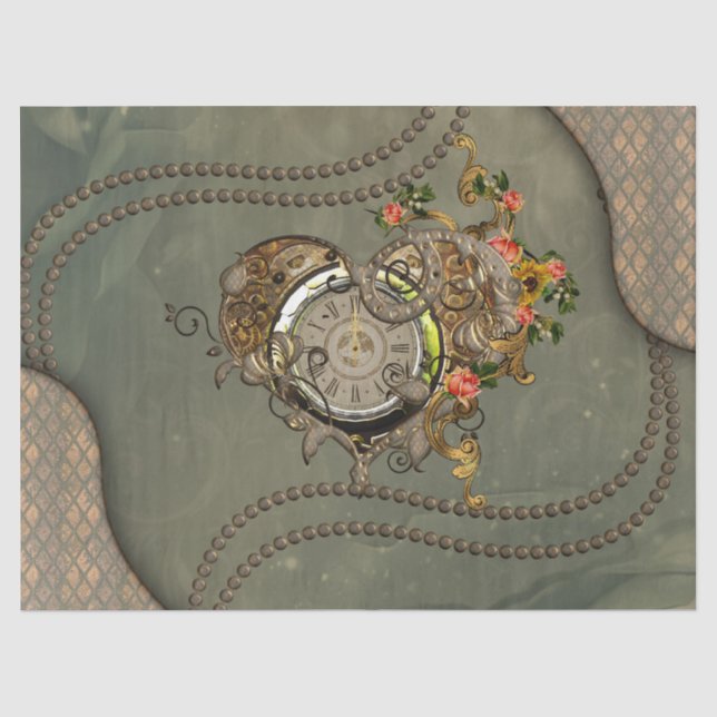 Papier Mousseline Merveilleuse horloge vapeur (Recto)