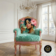 Meuble de Martini pour femme afro-américaine