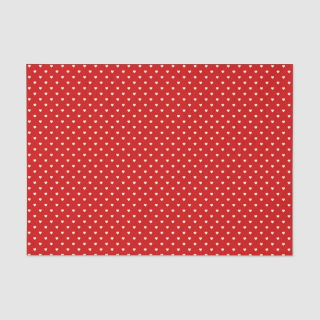 Papier Mousseline Micro Coeurs (Recto)