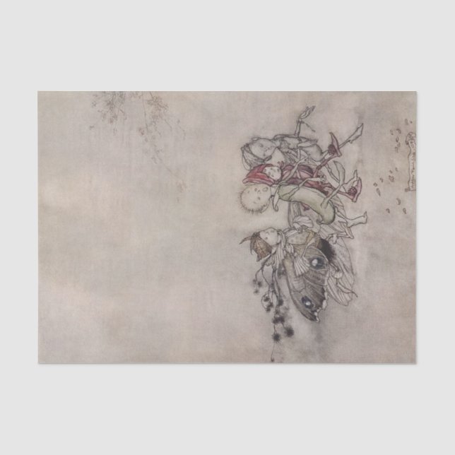 Papier Mousseline "Midsummer Fairies" par Arthur Rackham (Recto)