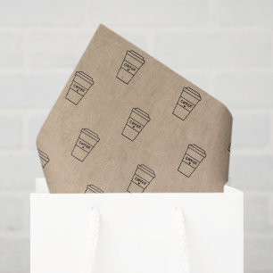 Papier Mousseline Mignon bol de café marron Salon de café
