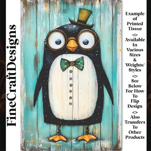Papier Mousseline Mignon Caprice Manchot Steampunk Dans Chapeau BR9