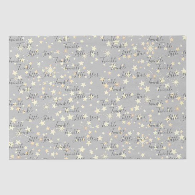 Papier Mousseline Mignon Genre Neutre Twinkle Twinkle Little Star (Recto)