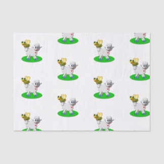 Papier Mousseline Mignon regard 3-D abeille et agneau