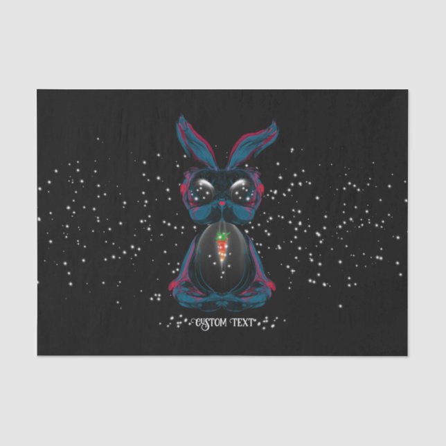 Papier Mousseline Mignonne lapin aux yeux de lumière dans Yoga Pose  (Recto)