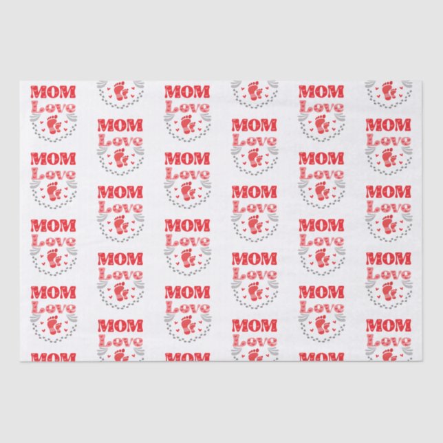 Papier Mousseline Mignonne Maman Amour (Recto)