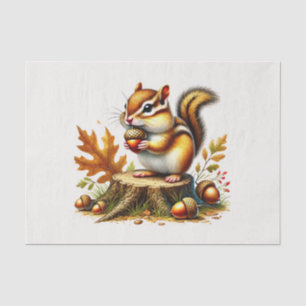 Papier Mousseline Mignons animaux de bois découpage chipmunk