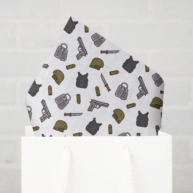 Papier Mousseline Military Decoupage (Sac cadeau)