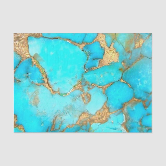 Papier Mousseline minéral en pierre turquoise (Recto)