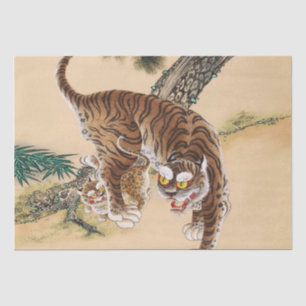Papier Mousseline Minhwa Tigre laid Koreen