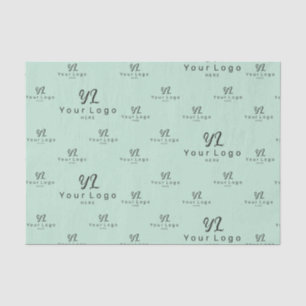Papier Mousseline Mint Green Logo motif Emballage de marque
