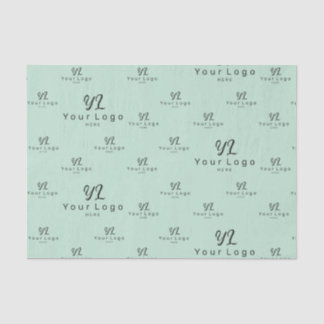 Papier Mousseline Mint Green Logo motif Emballage de marque