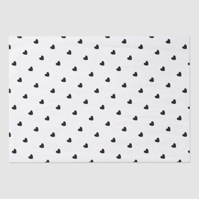 Papier Mousseline Minuscules Coeurs Saint-Valentin (Recto)