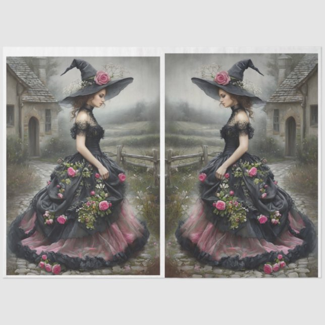 Papier Mousseline Miroir image Willow Witch Tissue Paper (Recto)