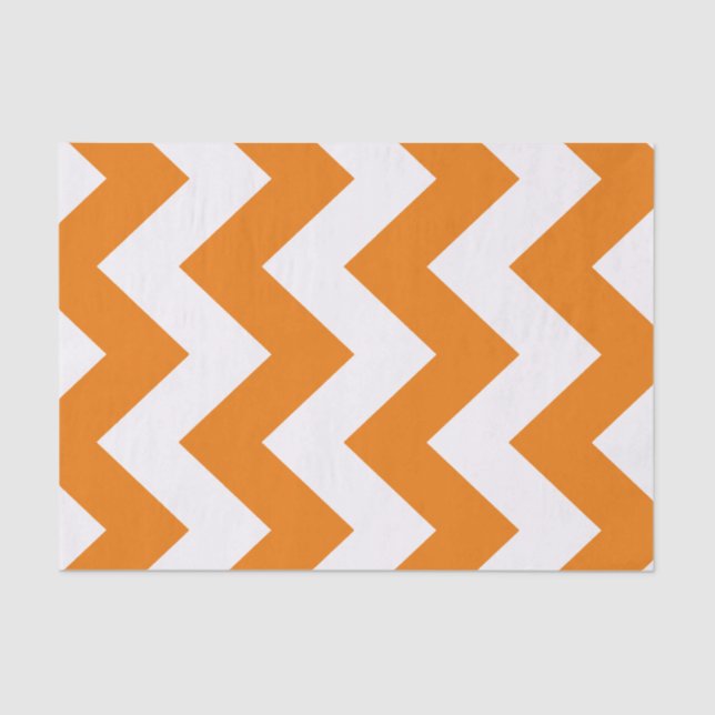 Papier Mousseline Mod audacieux orange Chevron (Recto)