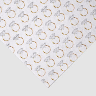Papier Mousseline Modèle de bague de fiançailles en diamant or blanc
