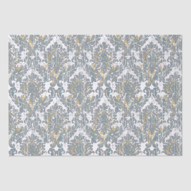 Papier Mousseline Modèle de Damas désorganisé (Recto)