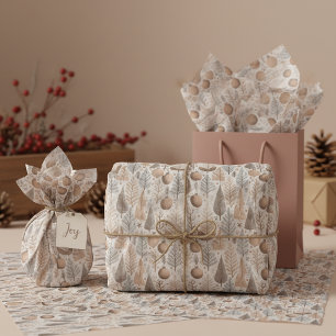 Papier Mousseline Modèle de Noël Earth Tones #25 ID1009
