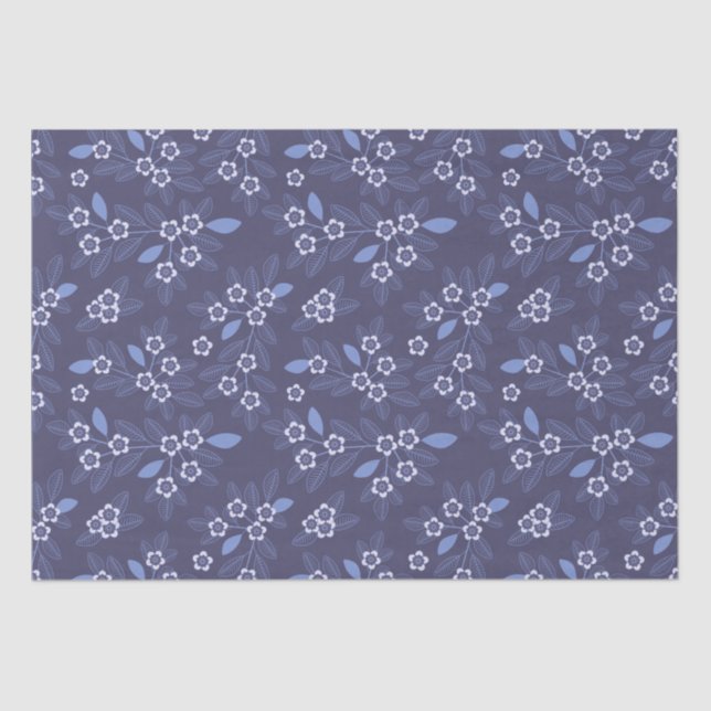 Papier Mousseline Modèle floral botanique personnalisable Papier de  (Recto)
