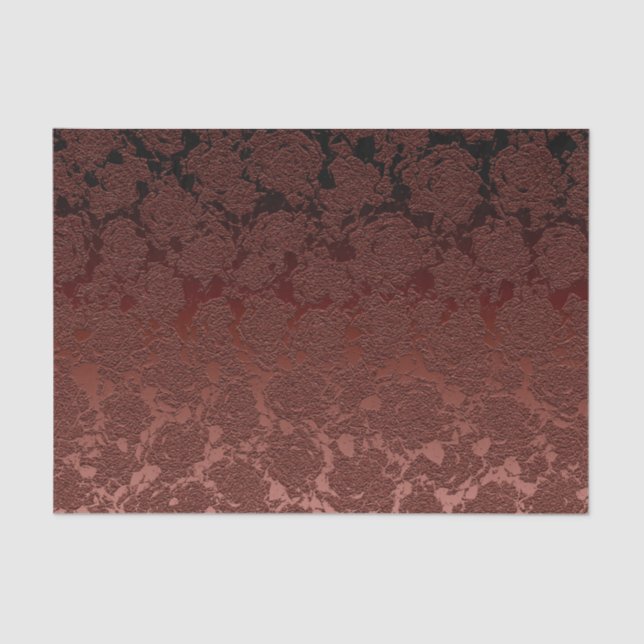 Papier Mousseline Modèle Floral Brown Rustique Automne  (Recto)