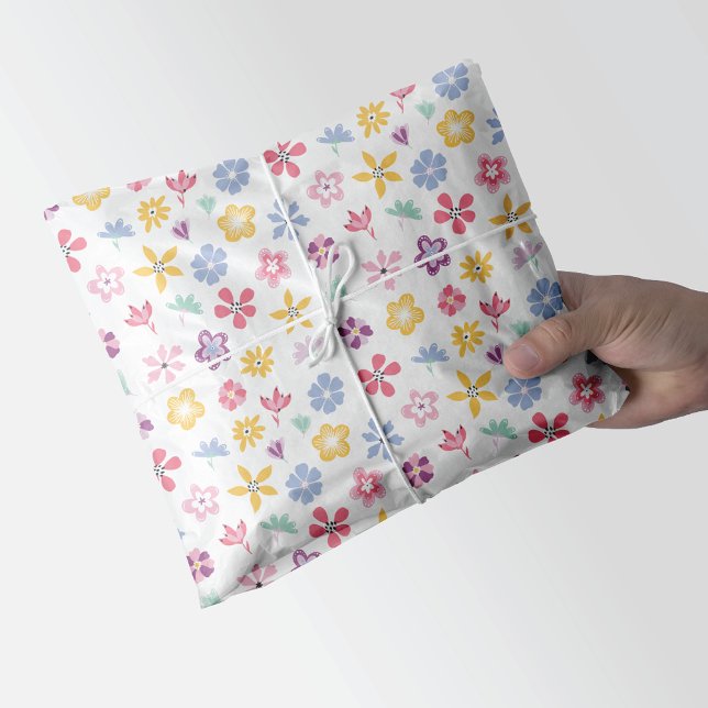 Papier Mousseline Modèle floral Fleur sauvage Whimsical (Créateur téléchargé)