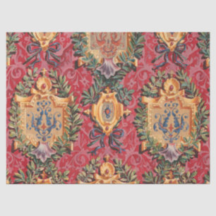 Papier Mousseline Modèle Floral Français Antique