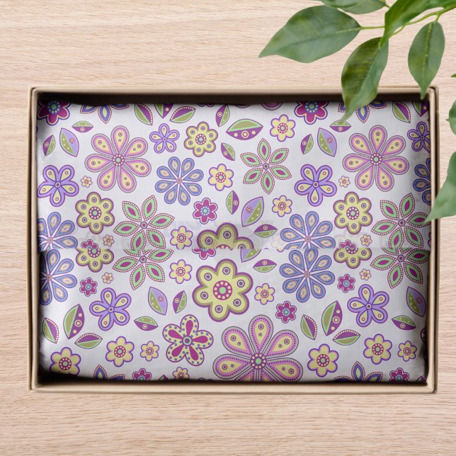 Papier Mousseline Modèle floral hippie moderne | Botanique (Créateur téléchargé)