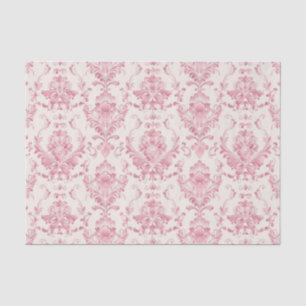 Papier Mousseline Modèle Floral rose vintage