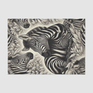 Papier Mousseline Modèle Zèbre Vintage mou