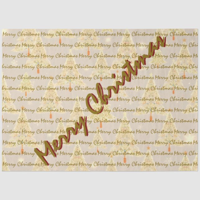 Papier Mousseline Modern Christmas Luxury Christmas Trees (Recto)