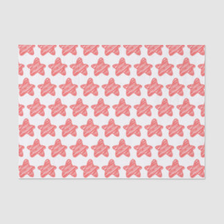 Papier Mousseline Modern Pink Star Sketch Pattern
