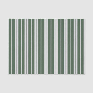 Papier Mousseline Moderne Vert Blanc Rayé