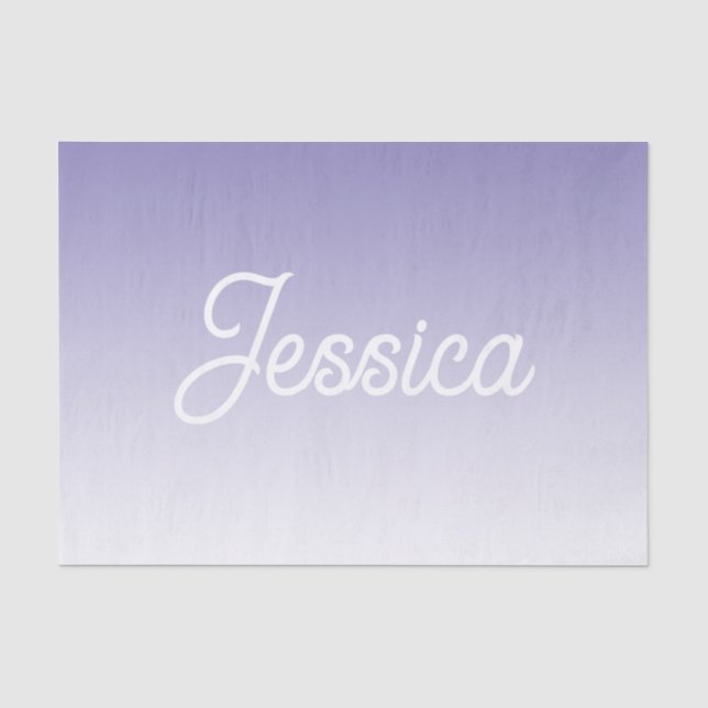 Papier Mousseline (Modifiable) Ombre couleur violet clair et votre t (Recto)