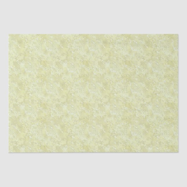 Papier Mousseline Moire de soie Petit Motif en citron jaune (Recto)